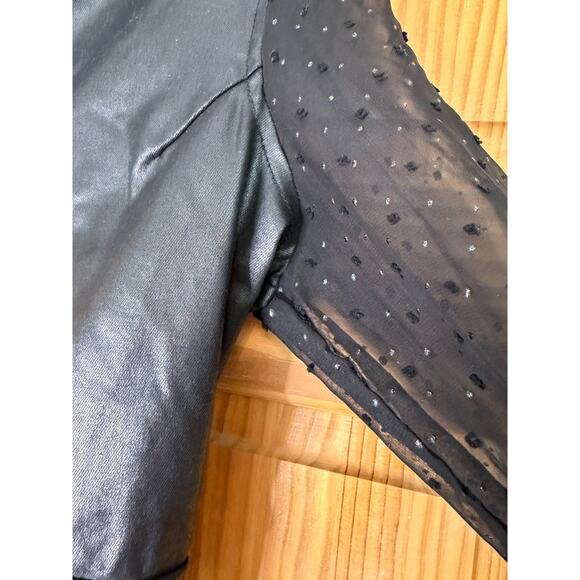 tractrBlu Dress Black Size SM Fun See Through Sleeves - Picture 4 of 6